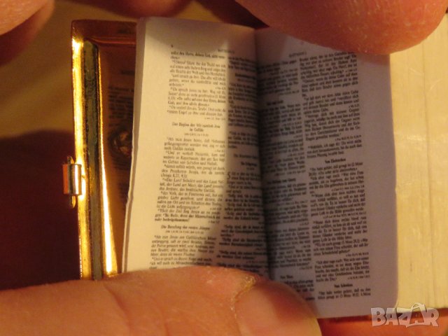 старинна миниатюрна немска библия - много страници, красота и позлата за ценители и колекционери . , снимка 6 - Антикварни и старинни предмети - 34625548