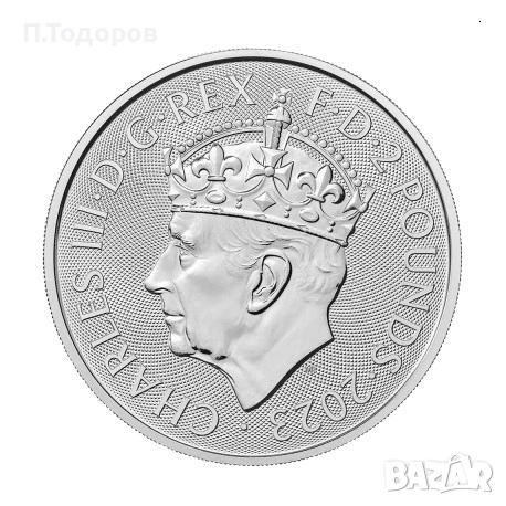 Сребро 1 oz Коронацията на крал Чарлс III 2023, снимка 2 - Нумизматика и бонистика - 53606574