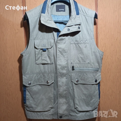 Тъмносив елек с 8 джоба