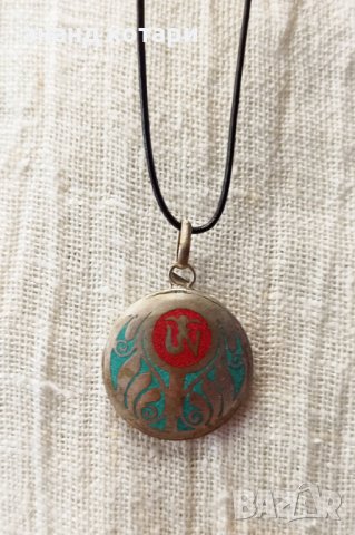 46-55 Тибетски медальон Ом, снимка 10 - Колиета, медальони, синджири - 38340535
