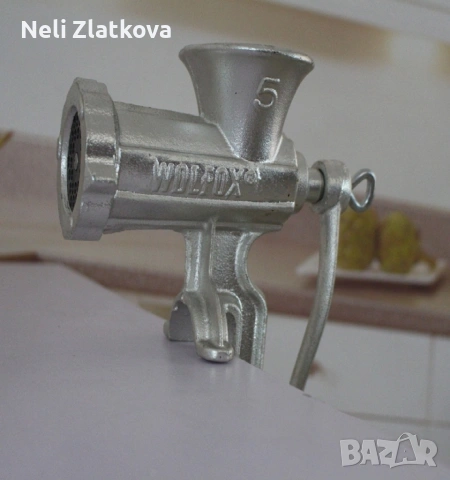 Ръчна месомелачка от неръждаема стомана Pelitte, снимка 4 - Декорация за дома - 53043416