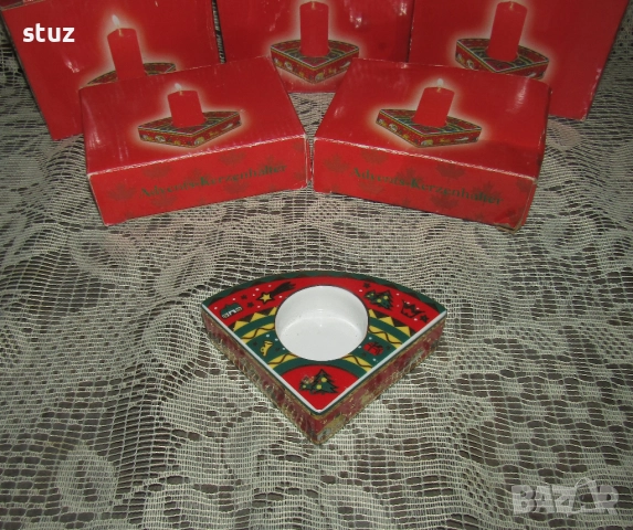 Порцеланови свещници с коледни мотиви, нови, снимка 10 - Декорация за дома - 52585654