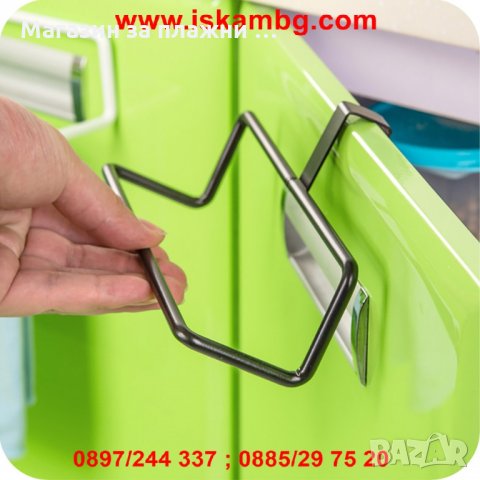 Закачалка за кърпи за кухненски шкаф органайзер поставка за вратичка, снимка 6 - Други стоки за дома - 26929984