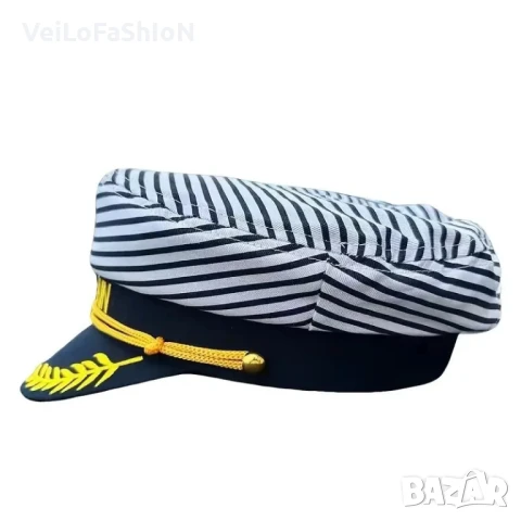 Нова капитанска шапка на райе Captain с Котва, снимка 3 - Шапки - 51030190