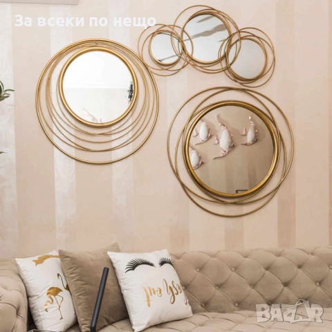 Огледало с кръгове 3-ка, 85*43см Код P1361, снимка 2 - Огледала - 52020296