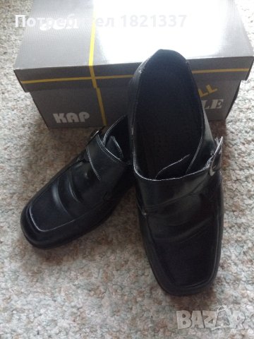 Черни мъжки обувки кожени, снимка 13 - Официални обувки - 43569159