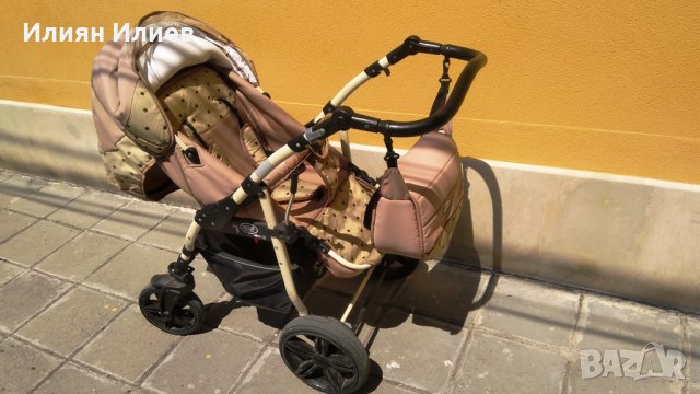 Комбинирана детска количка Sojan 2 в 1 Poland Avansis бежова, снимка 2 - Детски колички - 29004241