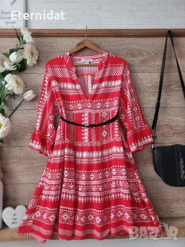 Лятна разкроена рокля или туника AMISU , снимка 3 - Рокли - 51271237