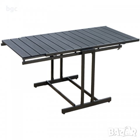 НОВА 4-в-1 Градинска Маса+Стелаж+Рафт King, 147x76x73 см, Черен, снимка 12 - Градински мебели, декорация  - 39982841