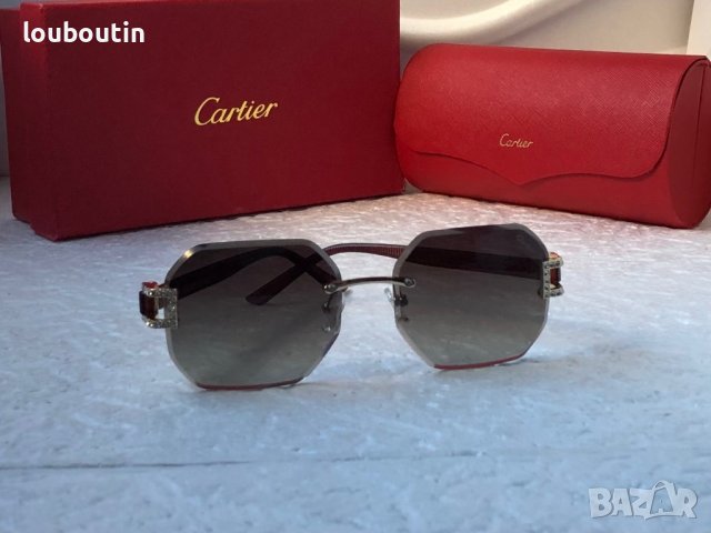 Cartier 2022 прозрачни дамски слънчеви очила Осмоъгълник с камъни, снимка 2 - Слънчеви и диоптрични очила - 38820742