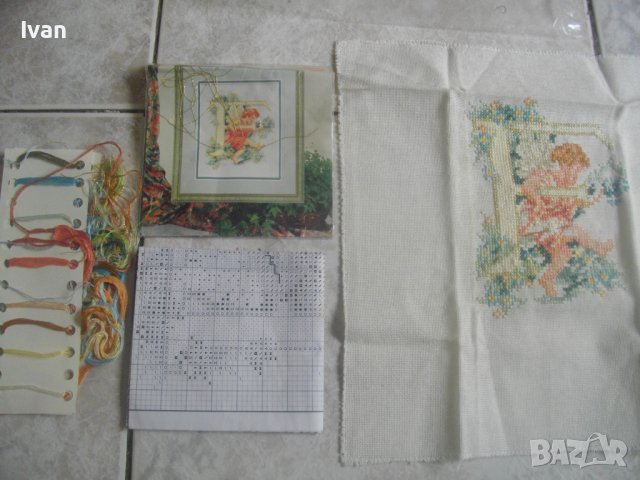 13х16см-Нов Холандски  Ненашит DMC Гоблен-Ангел-Пълен Комплект-От Каталог FANARTE-Made in Holland