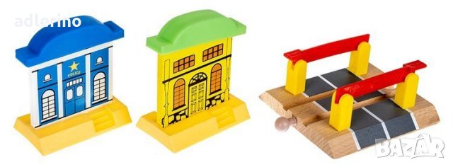  Дървена железопътна линия - 89 елемента Ново, снимка 11 - Коли, камиони, мотори, писти - 34159391