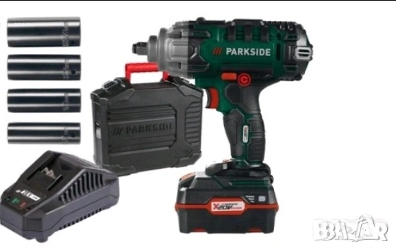 Ударен Гайковерт на батерия Parkside + зарядно + батерия