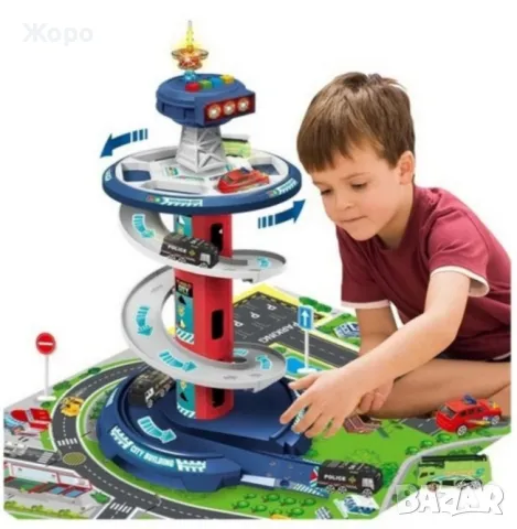 Писта, гараж, паркинг на бъдещето с 3 коли 058103, снимка 6 - Коли, камиони, мотори, писти - 48302347