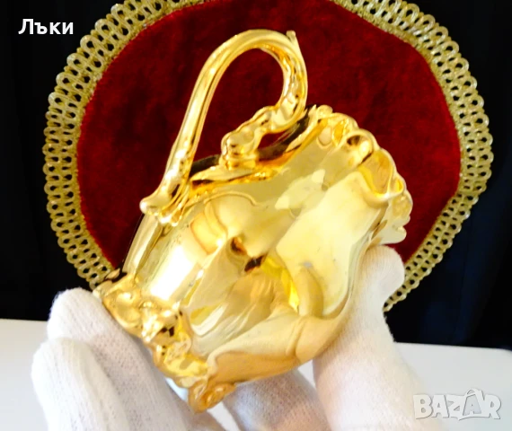 Каничка баварски порцелан,чисто злато,барок. , снимка 4 - Антикварни и старинни предмети - 51172024