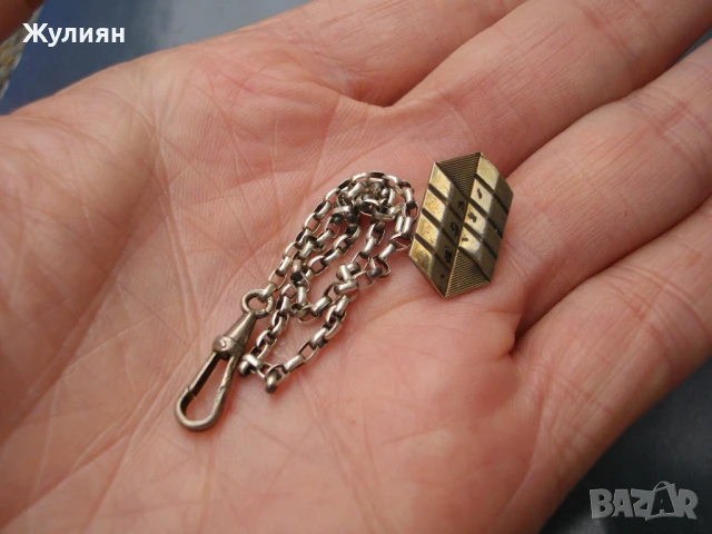 СТАР СРЕБЪРЕН КЮСТЕК ЗА ДЖОБЕН ЧАСОВНИК, снимка 5 - Антикварни и старинни предмети - 50827114