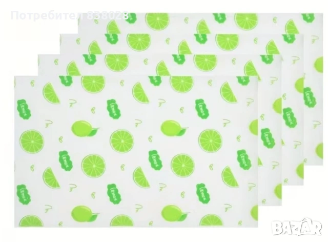Подложки за хладилник с лимонов дизайн – комплект 4 броя, снимка 7 - Други - 53535225