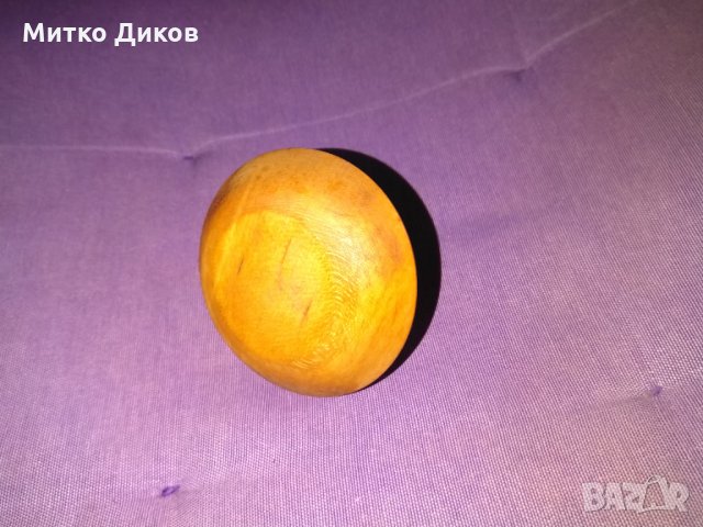 Малка дървена фигурка с капак за украса или друго нещо фи 70мм Н-50мм, снимка 3 - Декорация за дома - 34656408