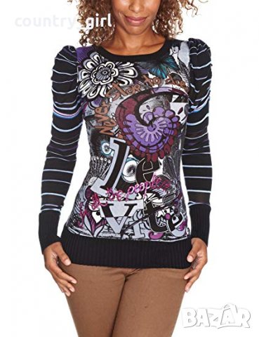 desigual - страхотен дамски пуловер, снимка 1 - Блузи с дълъг ръкав и пуловери - 27152163