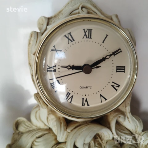 Арт Деко часовник+статуетка, снимка 3 - Стенни часовници - 50720464