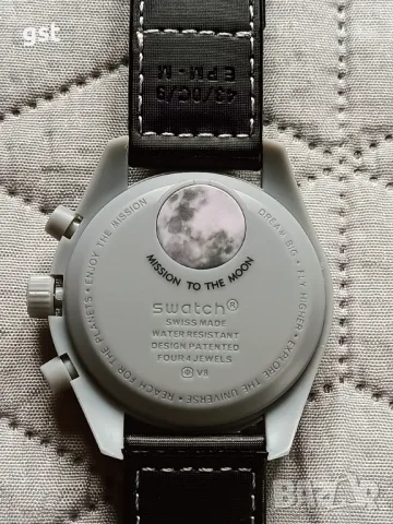 Omega Swatch Mission to Moon Moons Speedmaster часовник Хронограф Копие, снимка 8 - Мъжки - 49648926