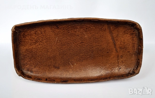 Българска винтидж ретро дамска чанта ръчна естествена дебела кожа соц, снимка 17 - Други ценни предмети - 53385458