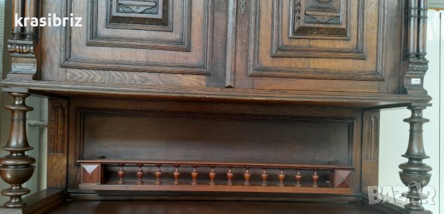 Ловен Шкаф с Дърворезба внос от Германия , снимка 12 - Скринове - 37172093