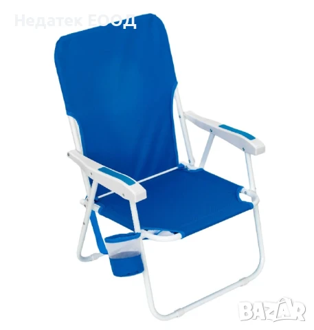 Плажен сгъваем стол, Син, 58x56x74см.