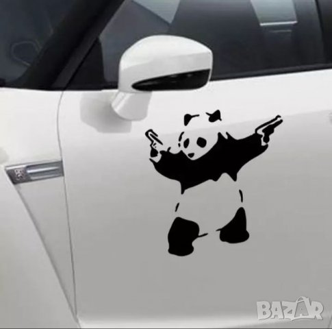 Лепенка за кола панда с пищови, снимка 4 - Аксесоари и консумативи - 27593286