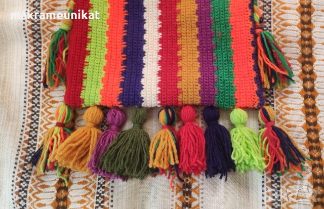 Етно торба, ръчно плетиво, за народна носия, декорация за механа, битов кът, за Сурва, кукер, нова, снимка 9 - Други - 51951358