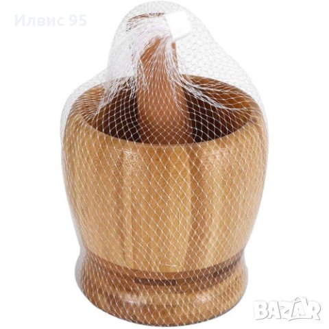 Бамбуково хаванче с чукало за чесън и подправки, снимка 4 - Аксесоари за кухня - 43866352