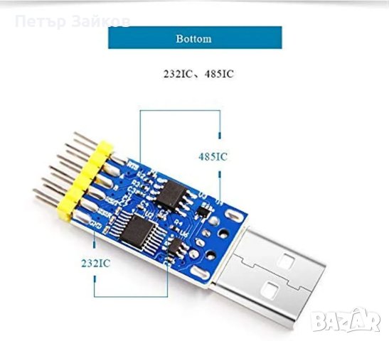 WitMotion USB UART конвертор 3 в 1 Мултифункционален (USB към TTL/USB към RS232/USB към RS485, снимка 4 - Друга електроника - 40812240