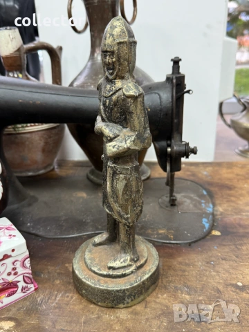 Масивна метална фигура на рицар / войн. №7807, снимка 4 - Антикварни и старинни предмети - 53019414