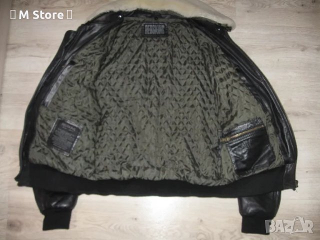 Redskins мъжко кожено яке размер S-M, снимка 4 - Якета - 48133045