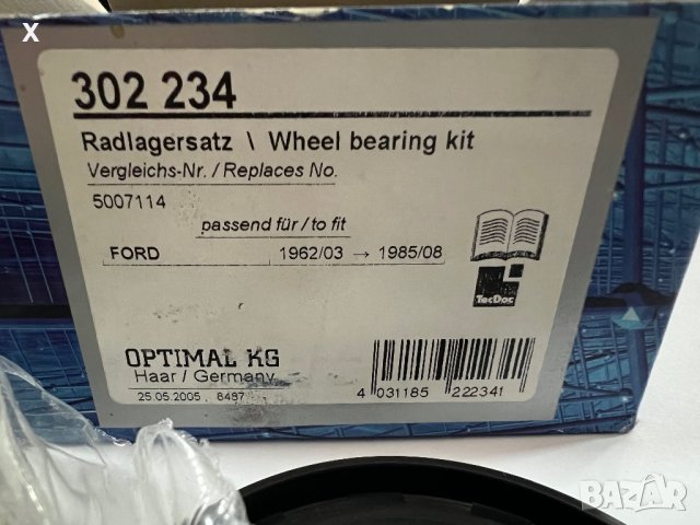 OPTIMAL 302234 2бр Комплект лагер главина FORD Granada FORD Consul FORD Zephyr 1962 - 1985, снимка 4 - Части - 40411709
