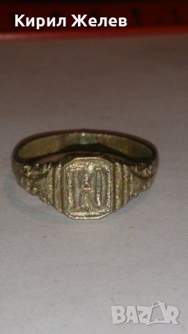 СТАРИНЕН САЧАНЕН ПРЪСТЕН с МОНОГРАМ БУКВА - Ю - МАЙСТОРСКА РЪЧНА ИЗРАБОТКА САЧАН 66801, снимка 4 - Антикварни и старинни предмети - 28875610
