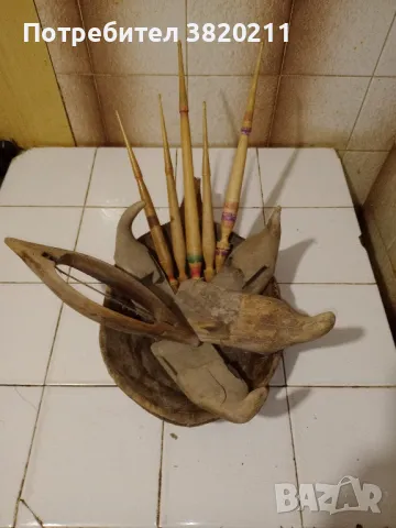 Продавам стари вретена,паламарки,совалка, дървена Хавана., снимка 2 - Антикварни и старинни предмети - 47607702