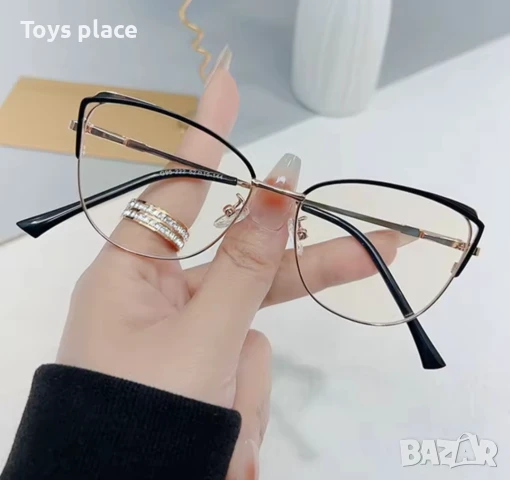 Нова олекотена метална рамка за диоптрични очила тип котешко око 