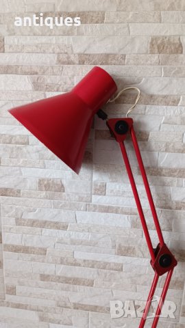 Работна настолна лампа с подвижни рамена -  №1  - индустриална - Антика, снимка 5 - Антикварни и старинни предмети - 43213427