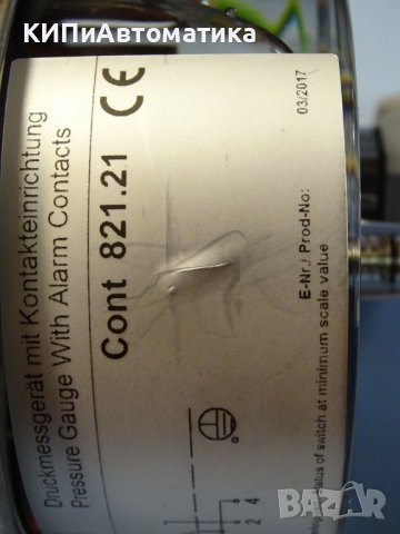 Електроконтактен Манометър WIKA cont 821.21 0-15Bar Ø85mm G1/2”, снимка 5 - Резервни части за машини - 37257054