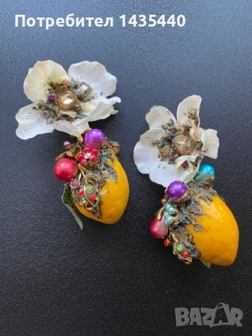 Ръчно изработени обици от серията “Забранения плод” на дизайнерката Анелия Милчева