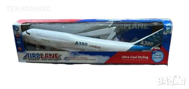 Механичен самолет AIRBUS A380 с музика и светлини, снимка 11 - Конструктори - 48767254