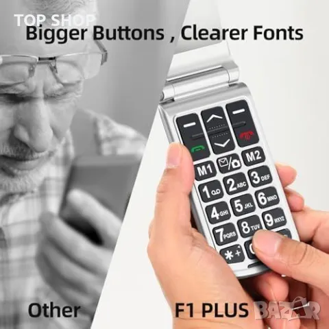 Нов Сгъваем GSM за възрастни, лесен за употреба с SOS бутон Отключен за всички оператори, снимка 6 - Motorola - 49956876