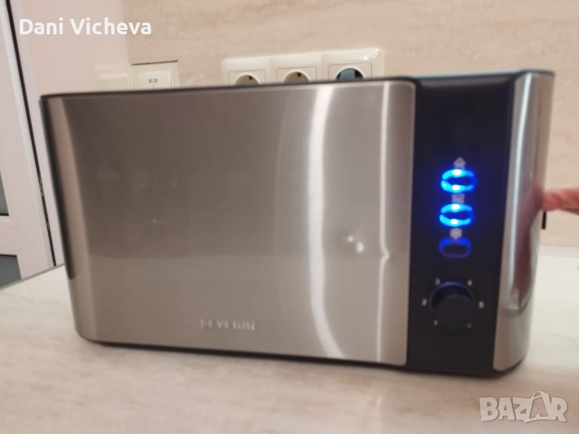 Тостер Severin AT 2590 1400W Сребрист, снимка 4 - Тостери - 52737522