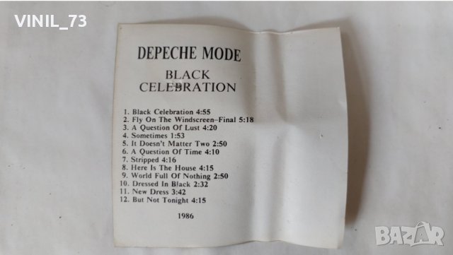 Depeche Mode – Black Celebration, снимка 3 - Аудио касети - 38136141