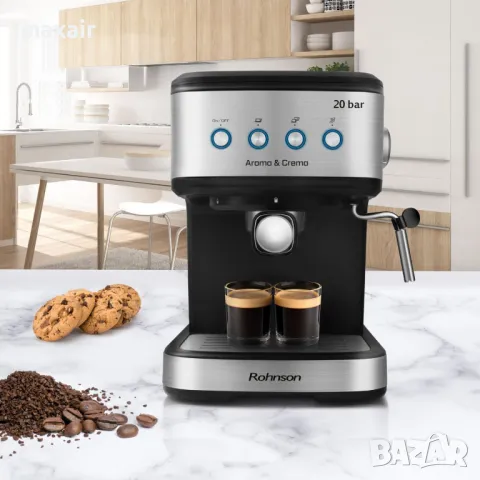 Кафемашина за еспресо Rohnson R-98025 * Гаранция 2 години, снимка 6 - Кафемашини - 47748731