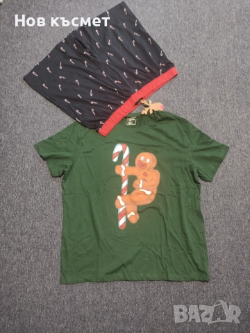 Нова мъжка пижама Sinsay М, L, XXL / Superman/ Grinch/ / Disney/ Коледа, снимка 9 - Тениски - 52033525