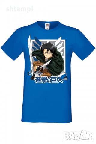 Мъжка тениска Attack on Titan Levi Ackerman, Анимация,игра,Празник,Повод,, снимка 4 - Тениски - 38075147