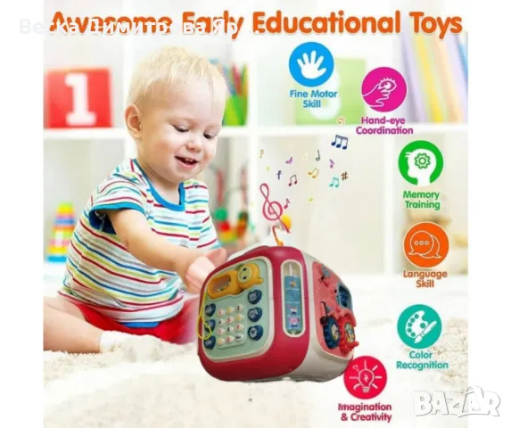 Мултифункционален музикален и образователен детски куб, снимка 4 - Други - 47868217