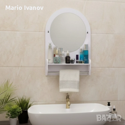 Огледало за грим с място за съхранение – елегантно и спестяващо място решение за баня и спалня, снимка 6 - Тоалетки - 52943094